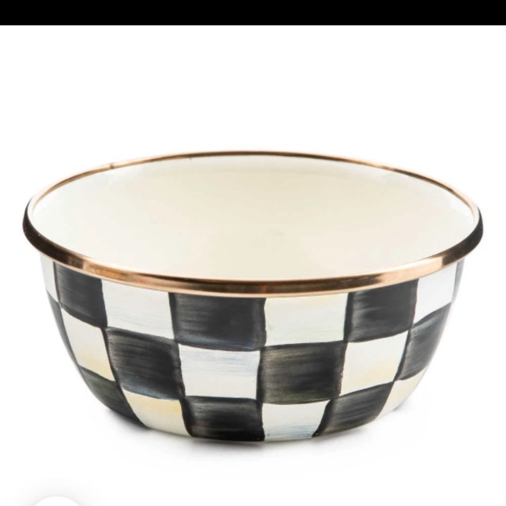 New MacKenzie-Childs Courtly Check Pinch Bowl Hand-glazed 
4.5”Wx 2.5” H